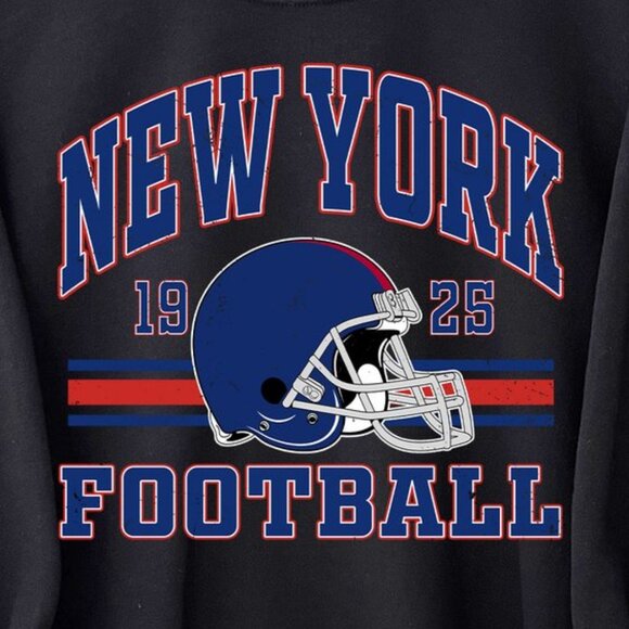 New York Football Retros Style Crewneck Sweatshirt 159 - Picture 2 of 5